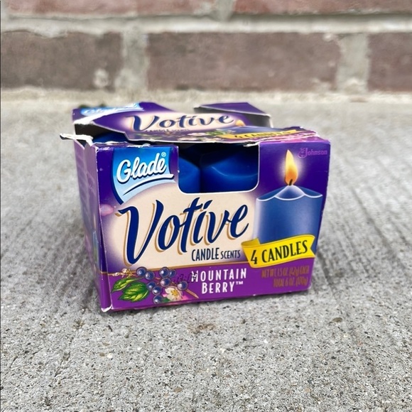 Glade Other - Vintage Glade Candle Scents Mountain Berry Votive Candles NEW 1998 Discontinued